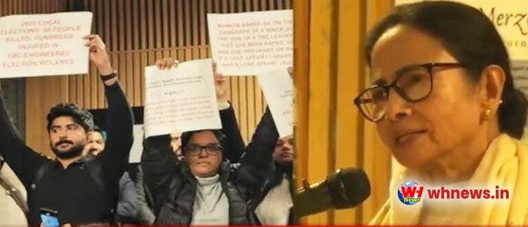 ऑक्सफोर्ड में ममता बनर्जी के भाषण के दौरान हंगामा