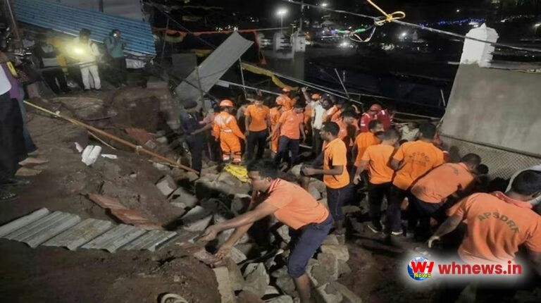 मंदिर की दीवार गिरी, 8 लोगों की मौत