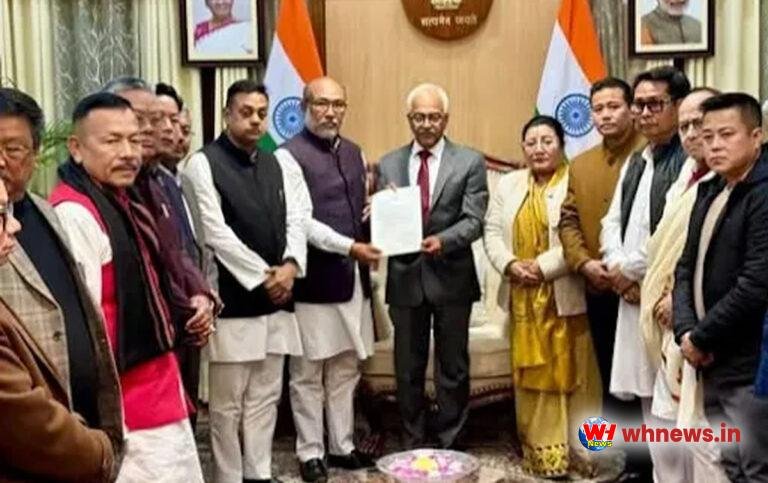 मणिपुर में बीजेपी विधायकों ने सरकार बनाने का दावा पेश किया