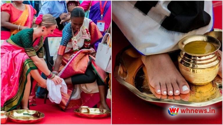 भारतीय महिलाओं से धुलवाए मिस वर्ल्ड कंटेस्टेंट के पैर